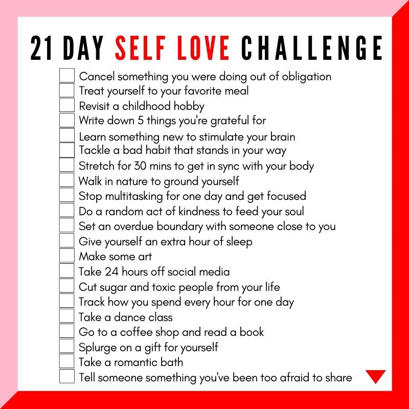 21 Day Self Love Challenge