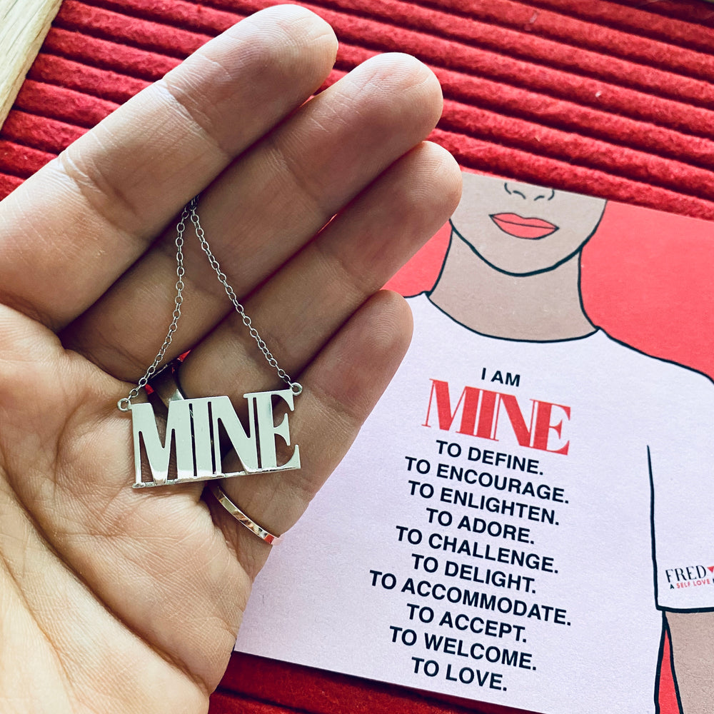 The MINE Necklace Makes A Bold Statement About Belonging